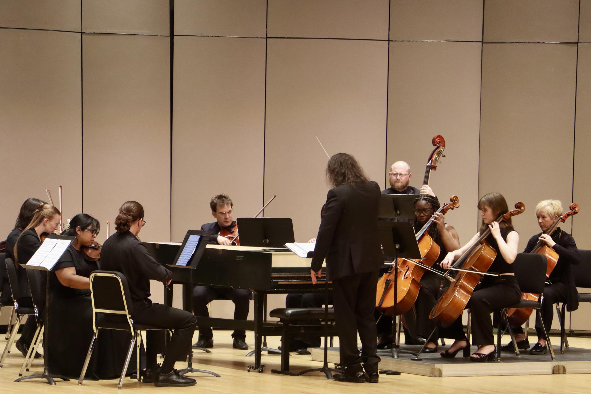 String orchestra and quartet perform at White Concert Hall